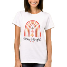 Vrouwen Merry & Bright Christmas T-shirt