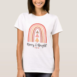 Vrouwen Merry & Bright Christmas T-shirt
