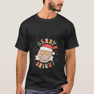 Vrouwen Merry Bright Leopard Pattern Smile Face Sa T-shirt