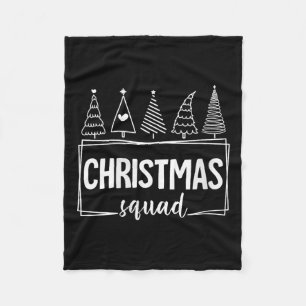 Vrouwen Merry Christmas Squad Tree Kerstman Famili Fleece Deken