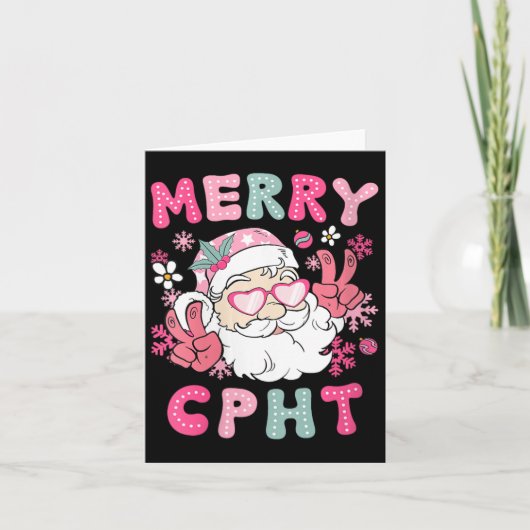 Vrouwen Merry CPHT Kerst Gecertificeerde Apotheek Kaart (Voorkant)