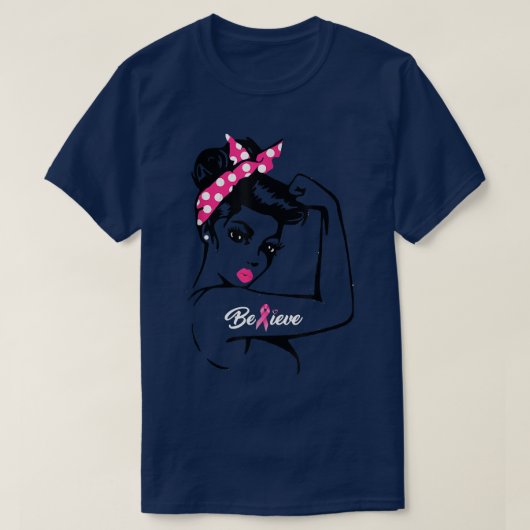Vrouwen Messine draag roze borstkanker bij vrouwen T-shirt (Design voorkant)