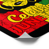 Vrouwen Messy Bun Juneteenth Vieren Onafhankelijkh Poster (Hoek)