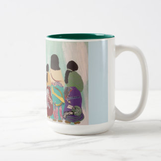 Vrouwen met alle mogelijkheden Koffiekoffie-Mok Tweekleurige Koffiemok