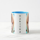 Vrouwen met Blauwe Vlinders Gepersonaliseerd Mok (Midden)