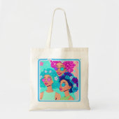 Vrouwen met bloemen Canvas tas (Voorkant)