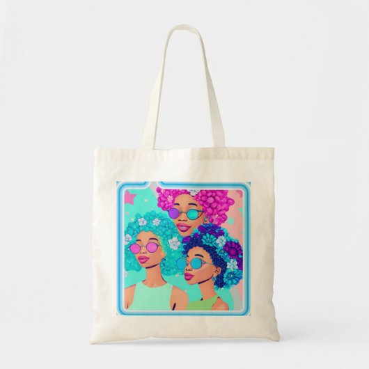 Vrouwen met bloemen Canvas tas (Voorkant)
