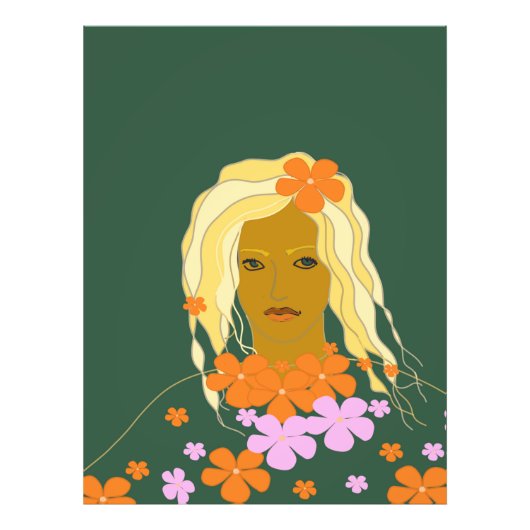 Vrouwen met bloemen foto afdruk (Voorkant)