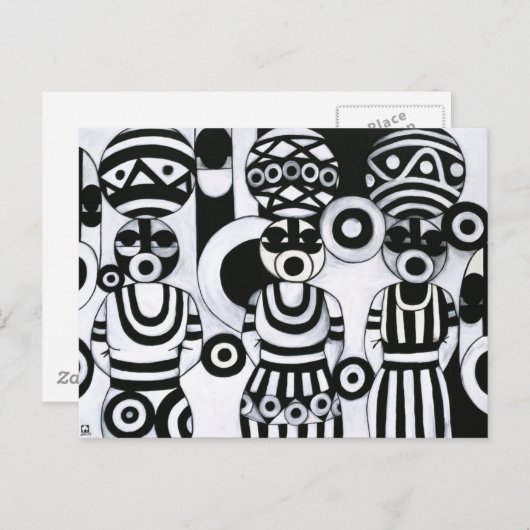 Vrouwen met Calabashes van Emeka! Briefkaart (Voorkant / Achterkant)