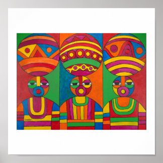 Vrouwen met Calabashes van Emeka! Poster