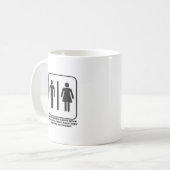 Vrouwen met capes in de badkamer Grappige mok (Voorkant links)