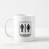 Vrouwen met capes in de badkamer Grappige mok (Links)