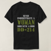 Vrouwen met DD214 Vrouw veteranen Dag Gift Shirt (Design voorkant)