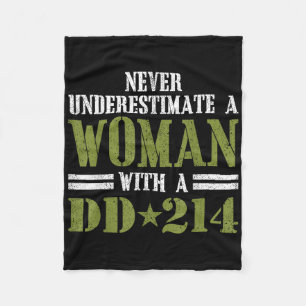 Vrouwen met DD-214 Vrouw Veterans Day Gift Shirt Fleece Deken