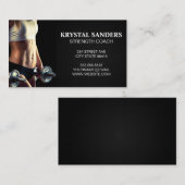 Vrouwen met dumbbells visitekaartje (Voorkant / Achterkant)