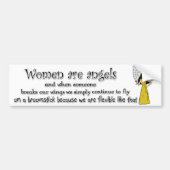 Vrouwen met een bruine zwarte witte haren zijn Ang Bumpersticker (Voorkant)