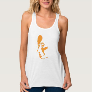 Vrouwen met een droevig gezicht tanktop