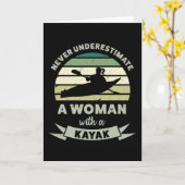 Vrouwen met een Kayak Funny Gifts vrouw Kaart (Gele Bloem)