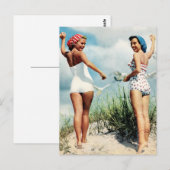  vrouwen met een kleine rekwisiet van 60 jaar briefkaart (Voorkant / Achterkant)