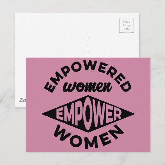 Vrouwen met een krachtige kracht briefkaart (Voorkant / Achterkant)