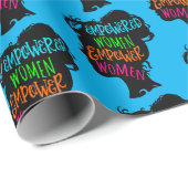 Vrouwen met een krachtige kracht cadeaupapier (Rol Hoek)