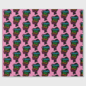 Vrouwen met een krachtige kracht cadeaupapier (Vlak)