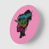 Vrouwen met een krachtige kracht ronde klok (Hoek)