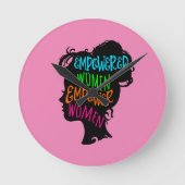 Vrouwen met een krachtige kracht ronde klok (Voorkant)