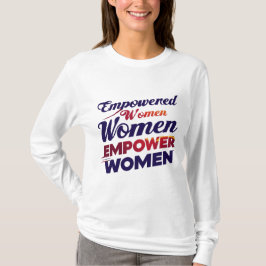 Vrouwen met een krachtige kracht t-shirt