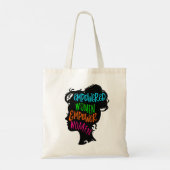 Vrouwen met een krachtige kracht tote bag (Achterkant)