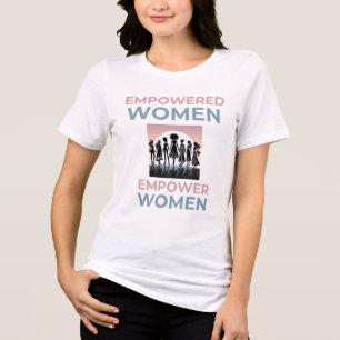 Vrouwen met een krachtige kracht Tri-Blend shirt
