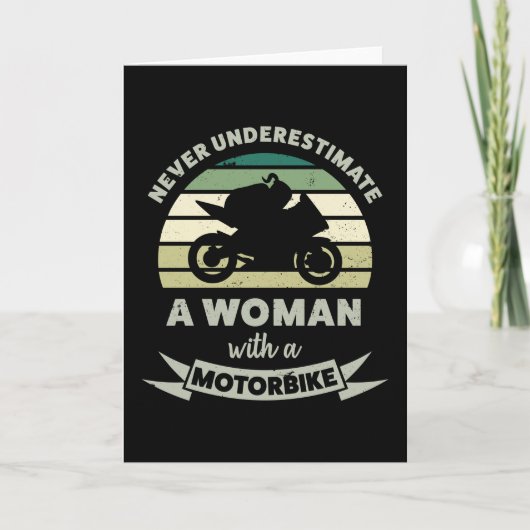 Vrouwen met een motorfiets kaart (Voorkant)