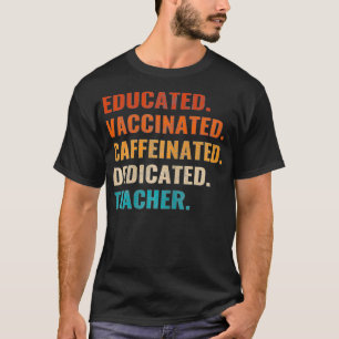 Vrouwen met een opgeleide gevaccineerde cafeïnevri t-shirt