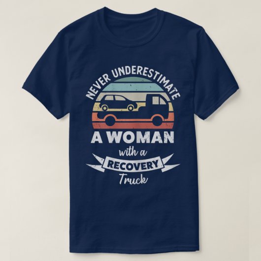 Vrouwen met een ophaalwagen, grappig cadeau t-shirt (Design voorkant)