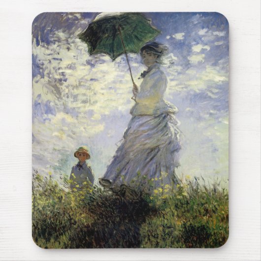 Vrouwen met een parasol ~ Madame Monet met haar zo Muismat (Voorkant)