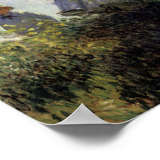 Vrouwen met een parasol ~ Madame Monet met haar zo Poster (Hoek)