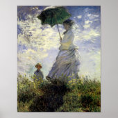 Vrouwen met een parasol ~ Madame Monet met haar zo Poster (Voorkant)