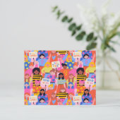 Vrouwen met empowerment briefkaart (Staand voorkant)