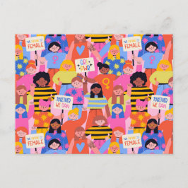 Vrouwen met empowerment briefkaart