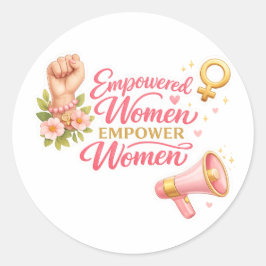 Vrouwen met empowerment empoweren vrouwen ronde sticker