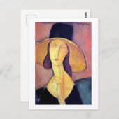 Vrouwen met groot Pet, Modigliani Briefkaart (Voorkant / Achterkant)