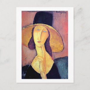 Vrouwen met groot Pet, Modigliani Briefkaart