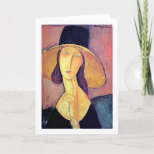 Vrouwen met groot Pet, Modigliani Kaart