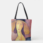 Vrouwen met groot Pet, Modigliani Tote Bag (Achterkant)