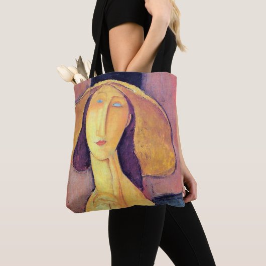 Vrouwen met groot Pet, Modigliani Tote Bag (Dichtbij)