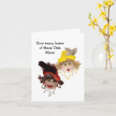 Vrouwen met hun Thin Mint Cookie Humor Kaart (Gele Bloem)