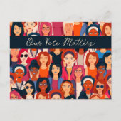 Vrouwen Met Kracht Stemmen Briefkaart (Voorkant)