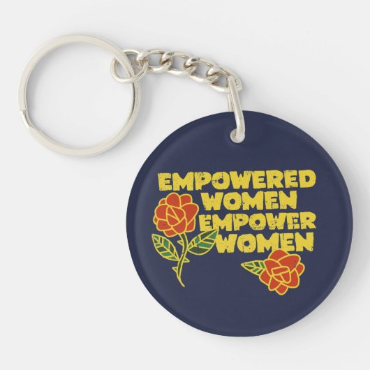 Vrouwen met  kracht zetten vrouwen in beweging sleutelhanger (Voorkant)