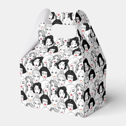 Vrouwen met lippenstift bedankdoosjes (Achterkant)