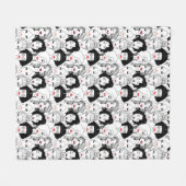 Vrouwen met lippenstift fleece deken (Voorkant (Horizontaal))